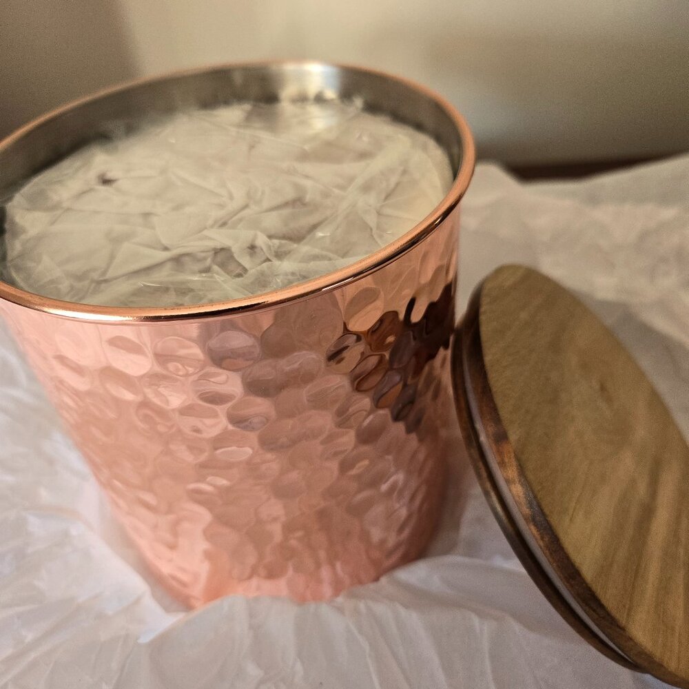 Uncommon James Hammered Copper Canister Set